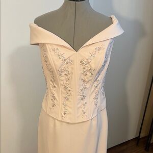 Elegant Mother of the Bride Off-Shoulder Embellished Dress